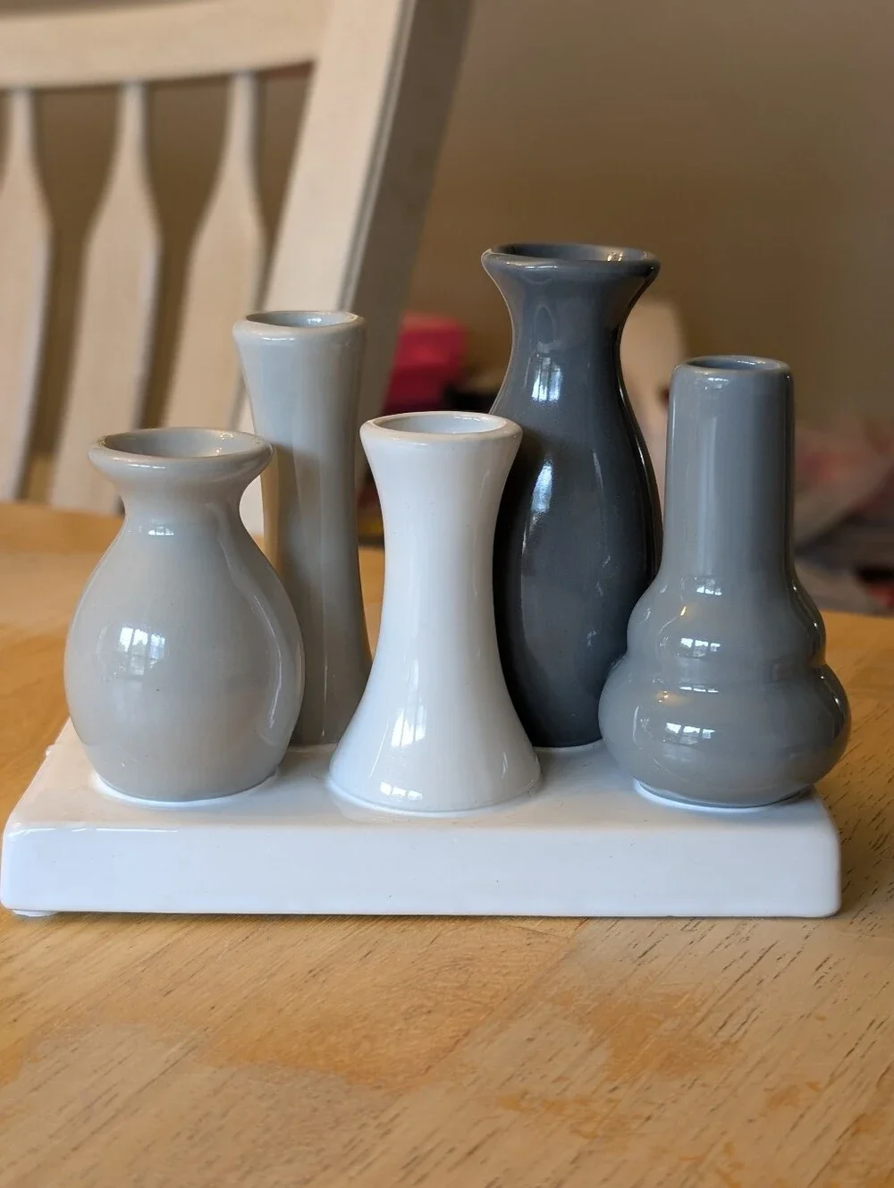 Multi Connected Ceramic Bud Vase Set